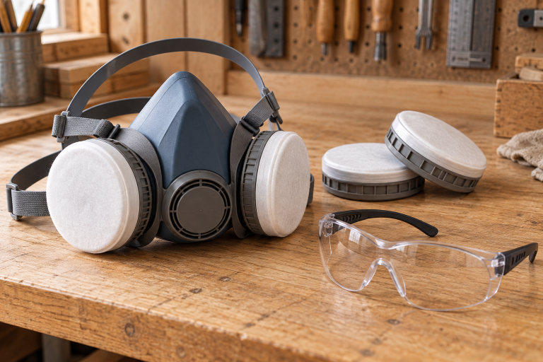 AI-generated editorial illustration of respirator.